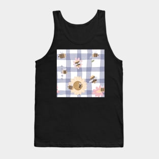 Hand drawn Bee pattern Tank Top